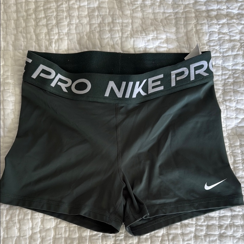 Nike Pro Dark Green Training Shorts